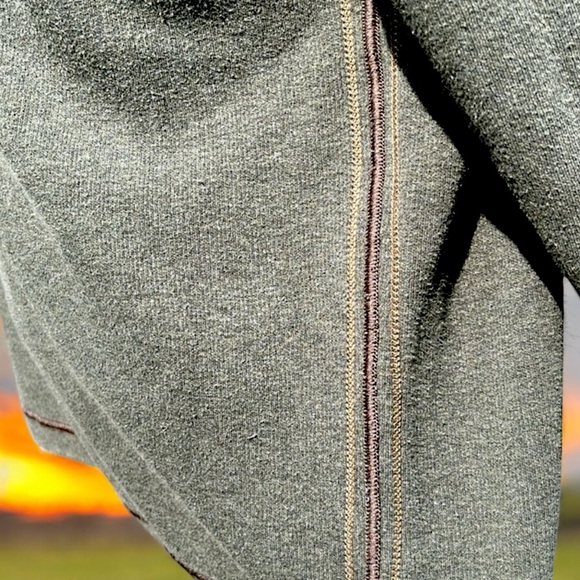 2-in-1 Age of Wisdom Reversible Brown/Olive 1/4 Zip Fleece Pullover - Picture 12 of 16